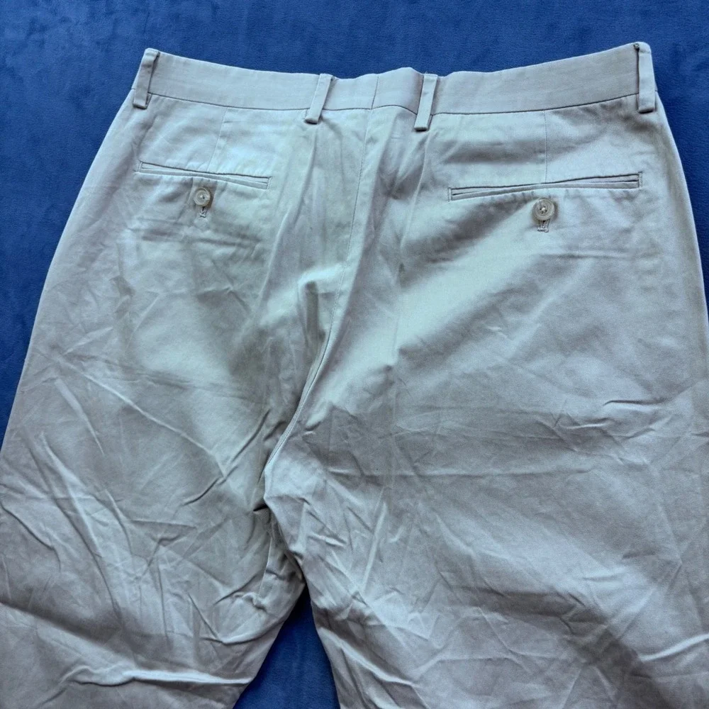 Lauren Ralph Lauren Slim Fit Chino Pants Tan Cotton Twill 33x26 Mens